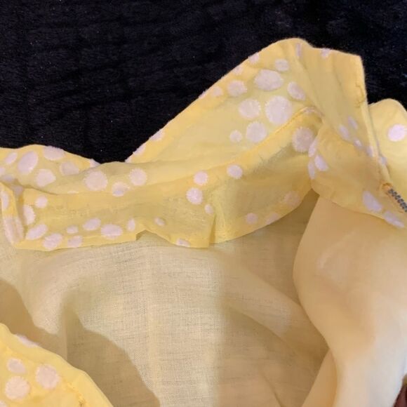 Vintage Rare Flocked Yellow Maxi‎ Dress - Picture 16 of 16